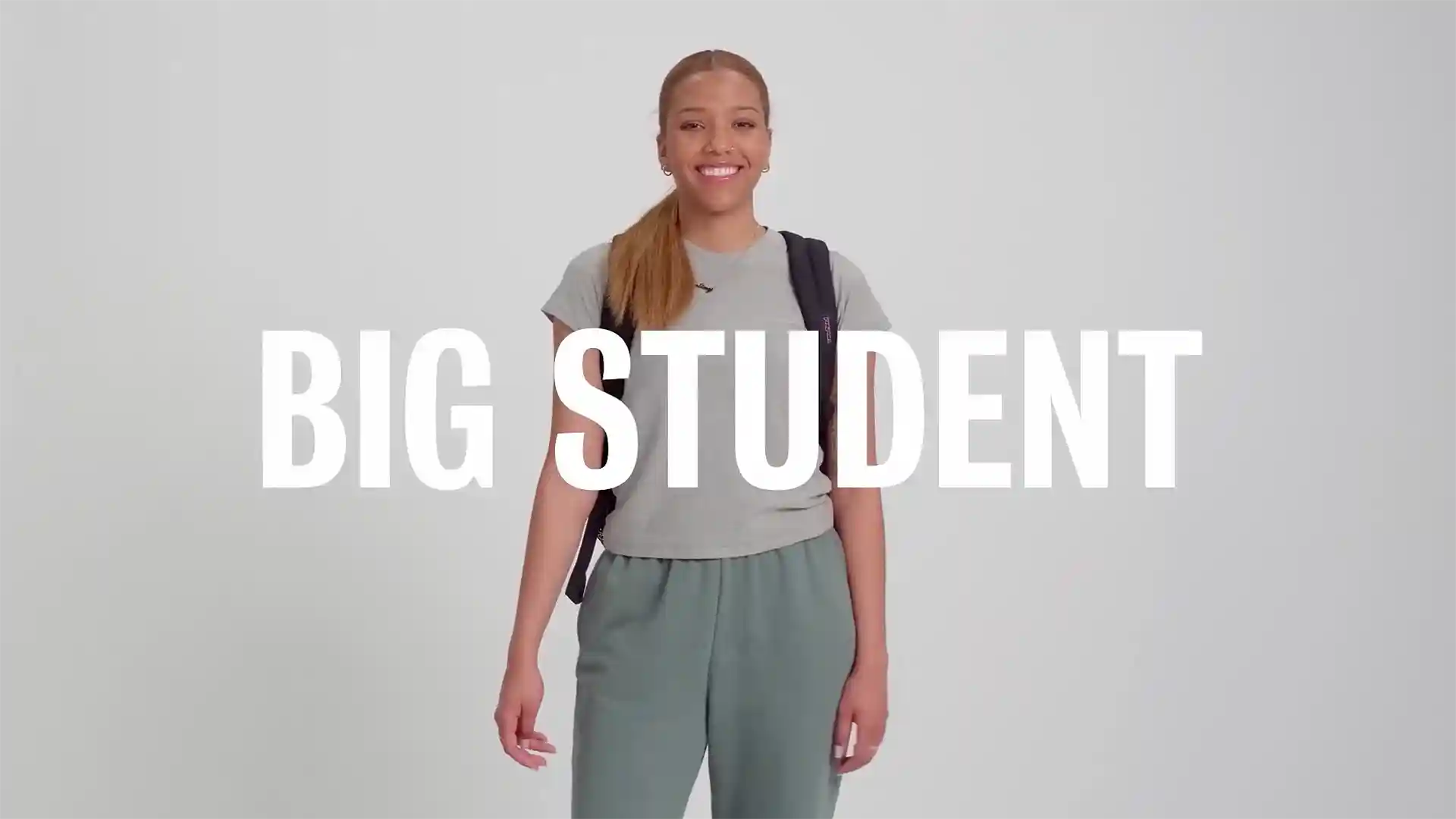 Big Student JanSport Video with a student showing a backpack's features